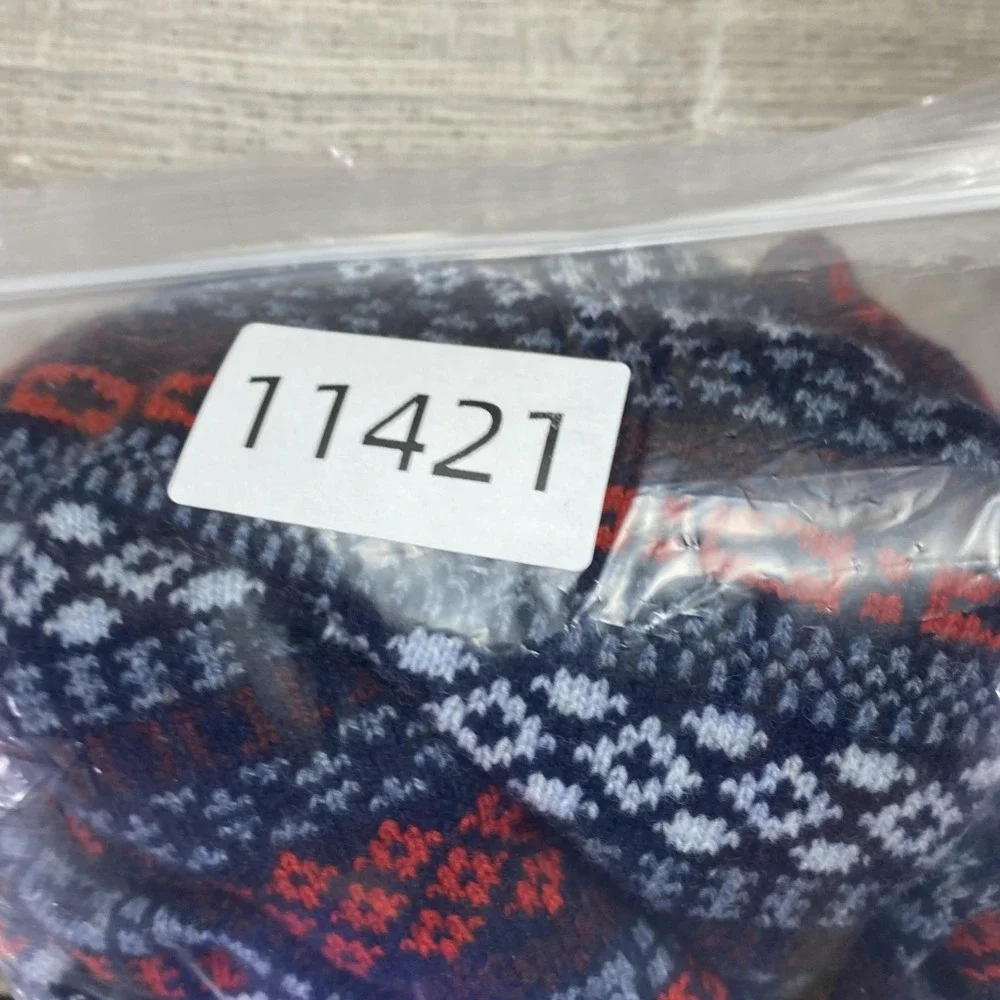 Gap Sweater Mens Large Blue Lambswool Nylon‎ Fair Isle Crewneck Pullover Knit